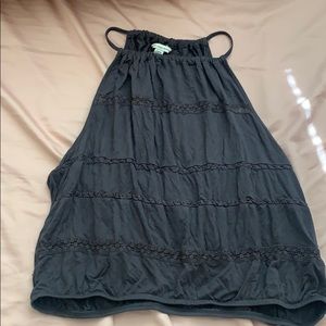 Grey American Eagle High Neck Tank Top